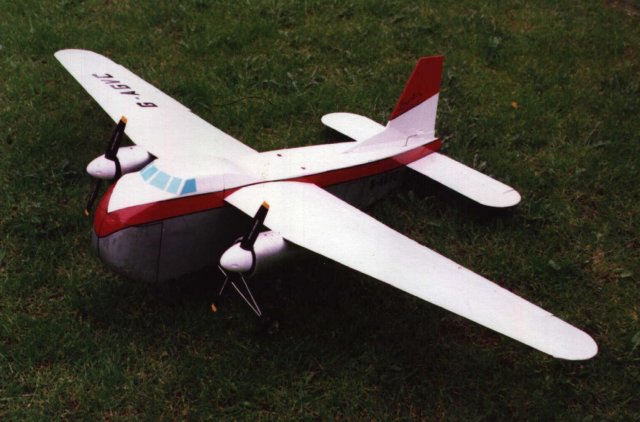 The model that started this research! Malcolm Morgan's G-AGVC sports a Mark 31 type tail and was built as an experiment to prove the feasibility of a larger model with more efficient and powerful electric motors driving four bladed propellers.