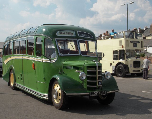 LDV 483F was delivered new to Gourds Coaches of Bishops Steighton, Devon and used for British and Continental tours before passing to Parsons Coaches of Holsworth, Devon. Parsons were later taken over by Jennings of Bude, whose garage housed LDV 483F for many years before it was preserved by Andrew Higgs and given a body rebuild and repaint in to Slad Valley Coachway livery.
