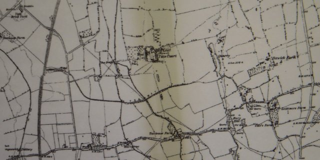 Although this tramway was marked on Ordnance Survey maps of 1890 it had been dismantled by 1900 although the route is still easily discernable due to a tree line in the 21st Century landscape.  There was also another unconnected tramway along the quarry on the south side of Tan House Farm.  This quarry flooded when quarrymen hit a spring and is now a well known carp fishing lake.  In both cases the B4060 road from Wickwar in the north to Chipping Sodbury in the south is visible on the right of the image.