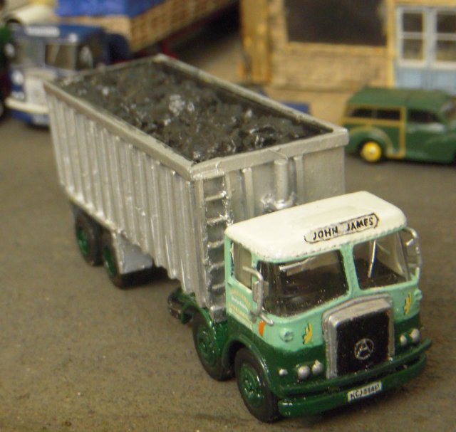 Among the Mellor Brother's displays of Gloucestershire lorries were a tipper bodied Atkinson Defenderin the colours of John James of Upper Lydbrook - seen leaving the River View Cafe - and a Scania 143 6x4 day cab unit in the markings of Cheltenham based Ralph Davies.