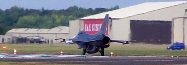 As discussed above within the context of the Panavia Tornado, NATO's search for a Lockheed F-104 Starfighter replacement led in June 1975 to the 'sale of the century' in which Belgium, Denmark, the Netherlands and Norway selected the F-16A/B. SABCA in Belgium was responsible for the manufacture of 221 aircraft mainly for Belgium and Denmark, as seen moving, while F-16C/D Block 40/42 Night Falcon aircraft began to come off the Fort Worth production line in December 1988. This version introduces LANTIRN navigation and targeting pods, Navstar GPS navigation receiver, AGM-88B HARM II, APG-68V radar, digital flight controls, automatic terrain following and, as a consequence, increased take-off weight. Greater structural strength increases the Night Falcon's 9-g capability from 26,900 lb (12201 kg) to 28,500 lb (12928 kg)