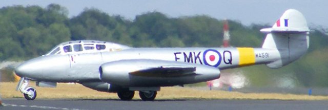 As discussed in the article celebrating the 90th anniversary of the Gloster Aircraft Company, the Gloster Meteor was first flown in 1943 and became the only Allied jet fighter to serve in World War II.  