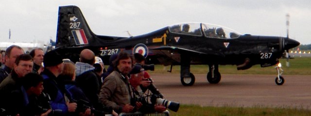 The Short Tucano T1 is a modified version of the Brazilian Embraer EMB-312 Tucano two seat basic trainer aircraft, built under licence by Shorts of Belfast and also used by the air forces of Kenya and Kuwait.