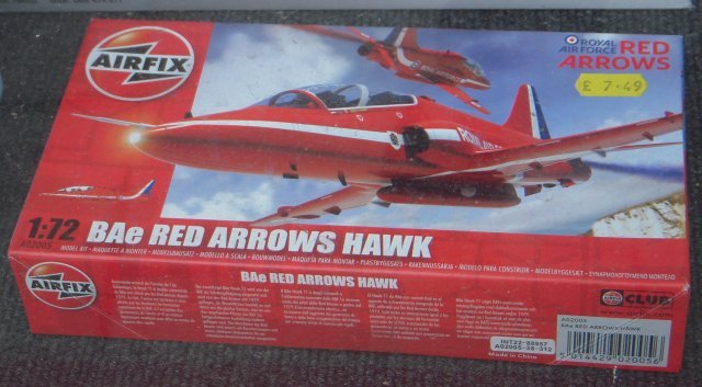 XX306 was selected from the Jet Age Reserve Model Collection to publicise the available Red Arrow's Hawk kits which from the Airfix range includes A02005 - pictured above and allowing the completion of XX227 in 1/72 scale.  