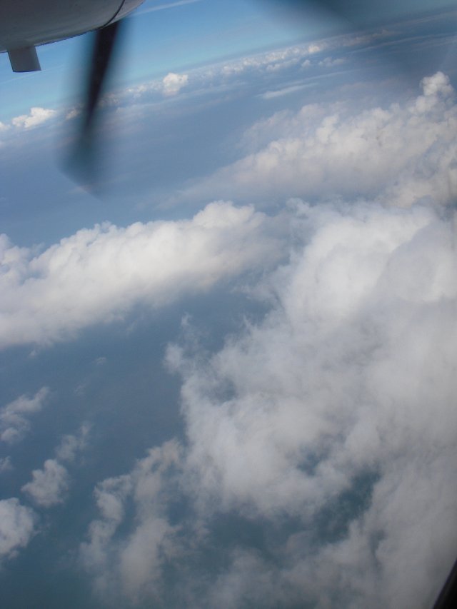 All too soon however the patchwork quilt of the rural Welsh Marches disappeared as D-ILKA reached her cruising altitude of 13 000 feet and the sky, rather than lonely, was filled with ever shifting ramparts of cloud - whose ethereal beauty would really require a time-lapse film to capture.