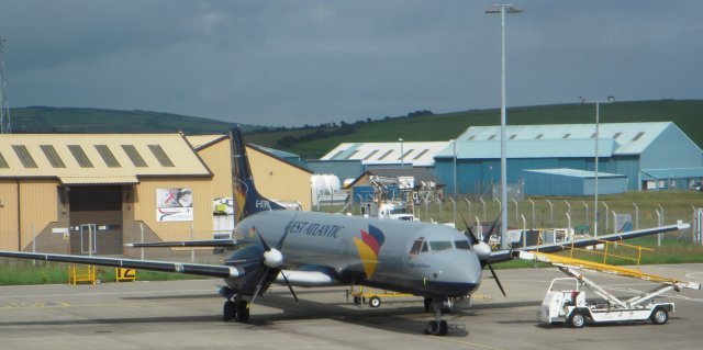 Among these were  BAe Advanced Turbo-Prop G-BTPH ( constructor's number 2015, one of only 64 examples built from 1986 and derived from the earlier Hawker Siddeley HS 748.  G-BTPH started service with British Airways in 1989 and after service with Air Europa was converted to a freighter by Romaero at Baneasa in October 2004 for Emerald but never used The twin engined monoplane then re-entered service in April 2009  with the merger of the British firm Atlantic Airlines and West Air of Sweden and Luxembourg and now carries a smart, business like livery.
