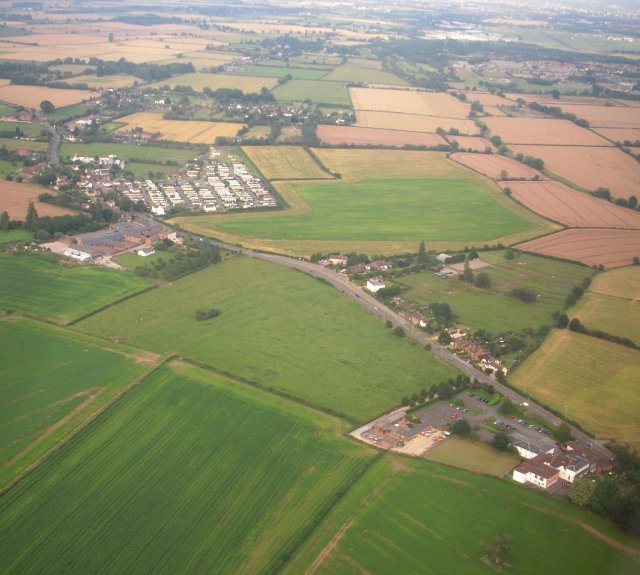 Finally, after an eventful day, my seat on NM610 - port side again but forward of the engines this time -yielded sights of the River Severn just north of Sandhurst and its splitting into East and West Channels to form Alney Island ( above) and the white walled Premier Inn at Twigworth, seen below to the bottom right of the frame on the A38 between Gloucester and Tewkesbury, south of Orchard Park caravan site.