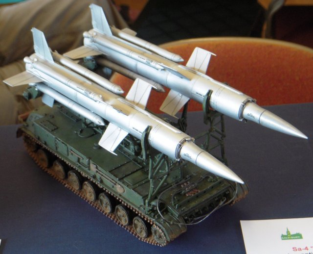 Although not deployed in the Middle East, the 2K11 Krug surface to air missile system was in Soviet service from 1967 and was modelled from the Tankmania kit by Mick Ellis of the Salisbury branch of the IPMS.