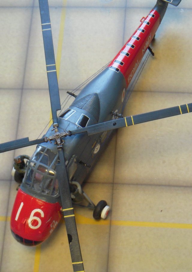 XS877, constructor's number WA257 and the subject of this beautiful large scale model, first flew on 27 November 1965, was delivered to the Royal Navy on 5 January 1966 and served as a Search and Rescue aircraft aboard the carrier HMS Hermes.  The Westland Wessex HAS 1 later became instructional airframe A2687 before being used for fire training at RNAS Culdrose in 1993 and was finally scrapped at Predannack Fire School in September 1997.