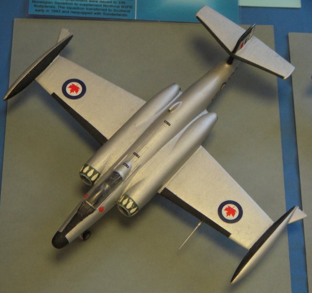 The black and white painted prototype Avro Canada CF-100 Canuck first flew in January 1950 to fulfil Canada's need for an all weather interceptor that could not be satisfied by any foreign company. 