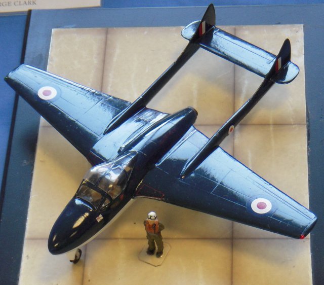 Originally known as the Spider Crab, the famous de Havilland Vampire followed the equally notable Gloster Meteor to become the second British jet aircraft to enter service. The first de Havilland Vampires joined 247 Squadron early in 1946 and took part in the Victory Fly Past on 8 June 1946. With 45 and 72 Squadrons receiving Vampires in September 1946, the three units came together to form the first Vampire wing and were based at Odiham in Hampshire.