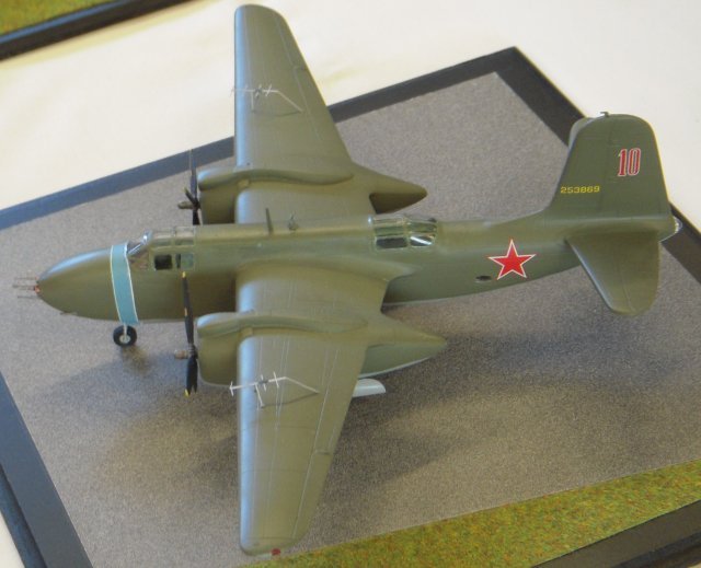 The German Fourth Luftflotte (Air Fleet), which included the elite Udet, Molders and Green Hearts JGs (Jagdgeschwader, equivalents of Groups), was pitted against the Fourth and Fifth Air Armies, along with three air corps from STAVKA reserves.  Both air forces were roughly equal in size at about 1000 combat aircraft each with Luftwaffe fighter units mainly equipped with Bf 109 G 2/-4's and Fw 190 As against a mixture of the latest Yakovlev and Lavochkin fighters, along with large numbers of 11-2 Sturmoviks and Pe-2 bombers. In addition, there was a steady flow of lend-lease aircraft: Bell P-39 Airacobras, Douglas A-20 Havocs (pictured above), Curtiss P-40 Tomahawk / Kittyhawk and Supermarine Spitfire Vbs.