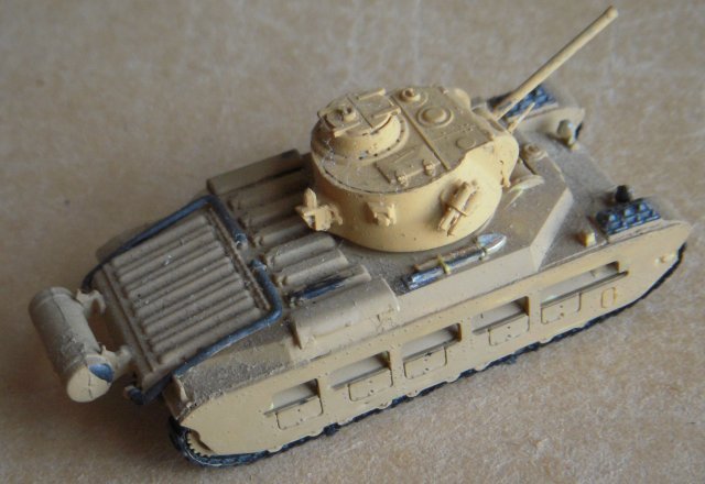 Due to its heavy armour the Type A12 Matilda II was the only British tank to serve throughout World War II, surviving into late 1945 with Australian forces due to the Japanese army's lack of anti-tank guns comparable to the German 75mm PAK 40 and 88mm which the Matilda had encountered in North Africa in 1940-1942. The first of 2 987 Matilda IIs built - armed with a QF 40mm 2 pounder gun but always lacking a suitable high explosive shell - were completed by the Vulcan Foundry from 1937, other examples being outshopped from such famous railway organisations as John Fowler of Leeds, Ruston & Hornsby, North British Locomotive in Glasgow and the Horwich works of the LMS as well as Harland & Wolff in Belfast.