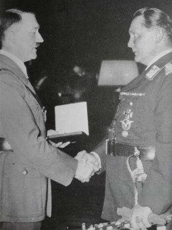 However, Hitler also asked his Luftwaffe chief Hermann Goering about the number of bombers available rather than types.