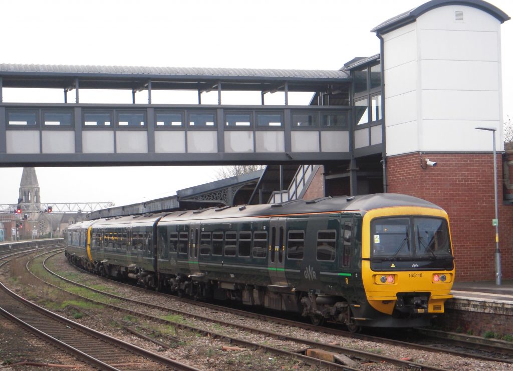 Departure for SWINDON was aboard Great Western Railway's three car DHMU 166 212, forming service 2B90